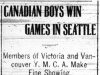 "Canadian Boys Win Games in Seattle"