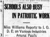 "Schools also Busy in Patriotic Work" Work in Schools