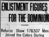 "Enlistment Figures for the Dominion"