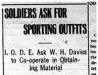 "Soldiers Ask for Sporting Outfits"