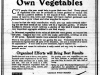"Grow Your Own Vegetables"