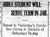 "Bible Student Will Serve Term in Jail"