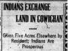 "Indians Exchange Land in Cowichan"