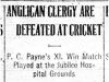 "Anglican Clergy are Defeated at Cricket"