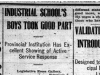 ""Industrial School's Boys Took Good Part" & "Validating Bill is Introduced to House"