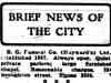 "Brief News of the City"