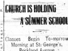 "Church is Holding A Summer School"