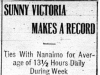 "Sunny Victoria Makes a Record"