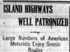 "Island Highways Well Patronized"