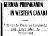 "German Propaganda in Western Canada"