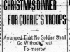 "Christmas Dinner for Currie's Troops"