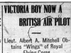 "Victoria Boy Now A British Air Pilot"