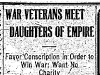 "War Veterans Meet Daughters of Empire"