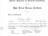High School Entrance Certificate