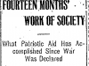 Patriotic Aid Society's Progress