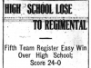 High School Team Loses Match