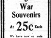 War Souvenirs Ad