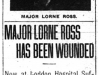 Major Ross Injured