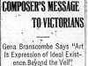 "Composer's Message to Victorians"
