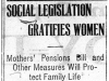 "Social Legislation Gratifies Women"