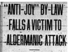 "Anti-Joy By-Law Falls A Victim To Aldermanic Attack"