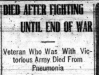"Died After Fighting Until End of War"