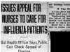 "Issues Appeal for Nurses to Care for Influenza Patients"