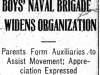 "Boys' Naval Brigade Widens Organization"