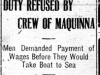 "Duty Refused by Crew of Maquinna"