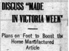 "Discuss 'Made In Victoria Week'"