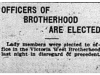"Officers of Brotherhood are Elected"