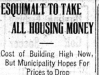 "Esquimalt To Take All Housing Money"