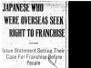 "Japanese Who Were Overseas Seek Right to Franchise"