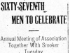 "Sixty-Seventh Men To Celebrate"