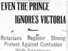 "Even the Prince Ignores Victoria"