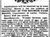 Advertisement for Secretarial Position with the Minimum Wage Board