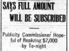 "Says Full Amount Will Be Subscribed"