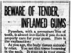 "Beware of Tender, Inflamed Gums"
