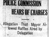 "Police Commission Hears of Charges"