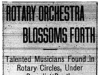 "Rotary Orchestra Blossoms Forth"