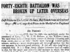 "Forty-Eighth Battalion Was Broken Up Later Overseas"
