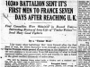"103rd Battalion Sent Its First Men To France Seven Days After Reaching UK"