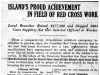 "Island's Proud Achievement In Field of Red Cross Work"
