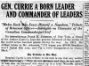 "Gen. Currie A Born Leader And Commander of Leaders"