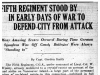 "Fifth Regiment Stood By In Early Days of War To Defend City From Attack"