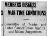 "Members Discuss War-Time Conditions"