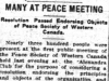 "Many at Peace Meeting"