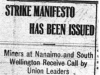 "Strike Manifesto Has Been Issued"