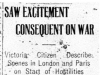 "Saw Excitement Consequent on War"