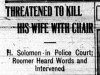"Threatened to Kill His Wife With Chair"